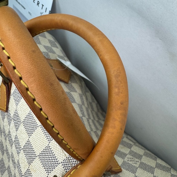 LOUIS VUITTON Damier Azur 30 Canvas Speedy Handbag Made in France. - Picture 5 of 16